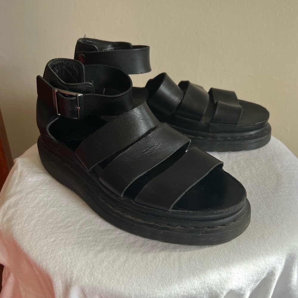 Dr. Martens Clarissa leather sandals in black